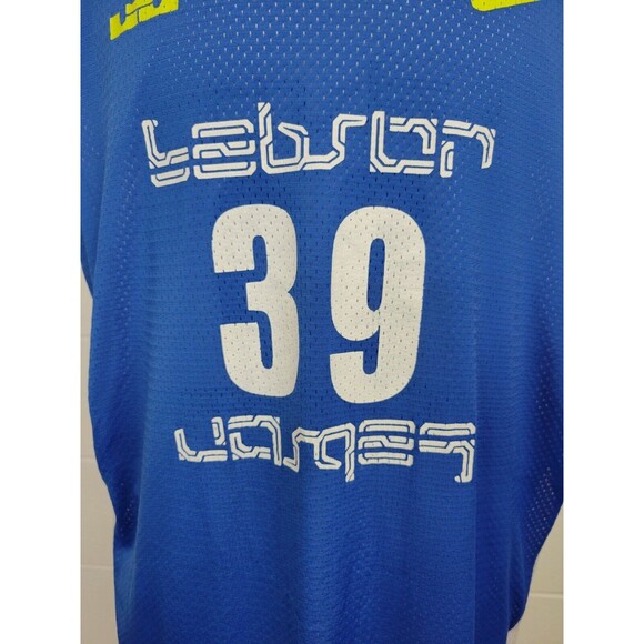 Nike Lebron James EYBL Reversible Basketball Jersey White Blue‎ XXLT - Picture 3 of 13